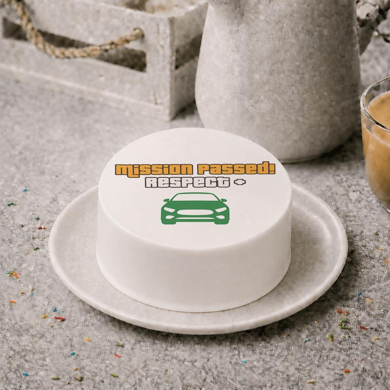 Mission Passed New Driver Bento Cake - Cakes gift from Buy Any Flowers Dubai in Al Quoz Industrial Area 4, Dubai, UAE