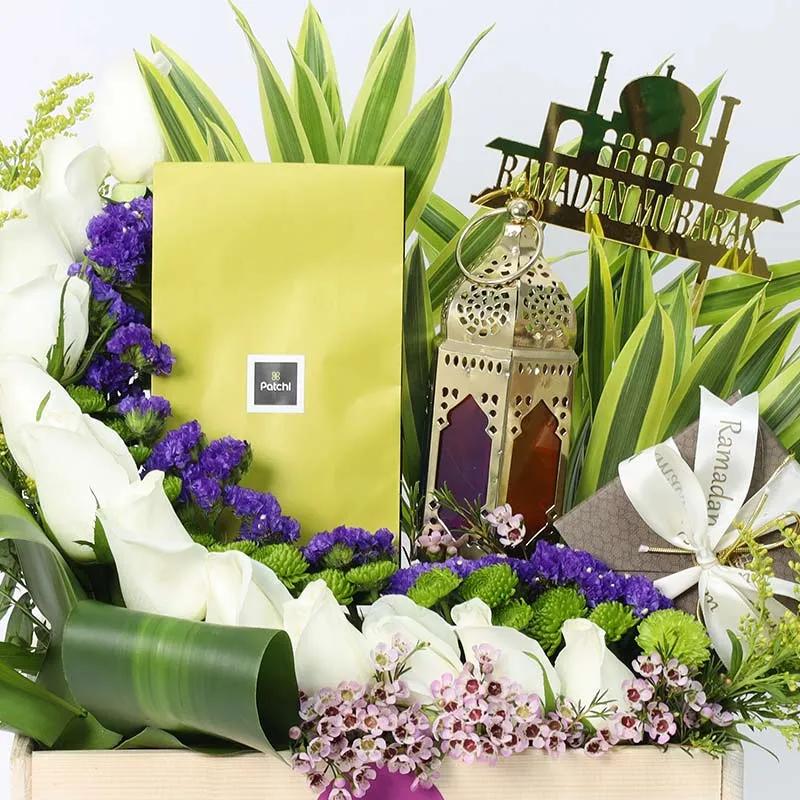 Crescent Bateel and Patchi Floral Hamper thumbnail 3