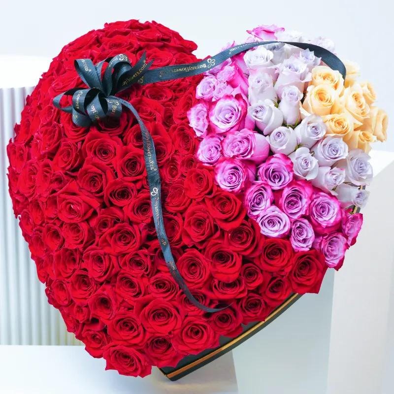 Endless Love 201 Roses 3D Heart Arrangement - Flowers gift from Buy Any Flowers Dubai in Al Quoz Industrial Area 4, Dubai, UAE