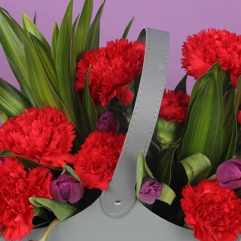 Red and Purple Flower Bag thumbnail 4