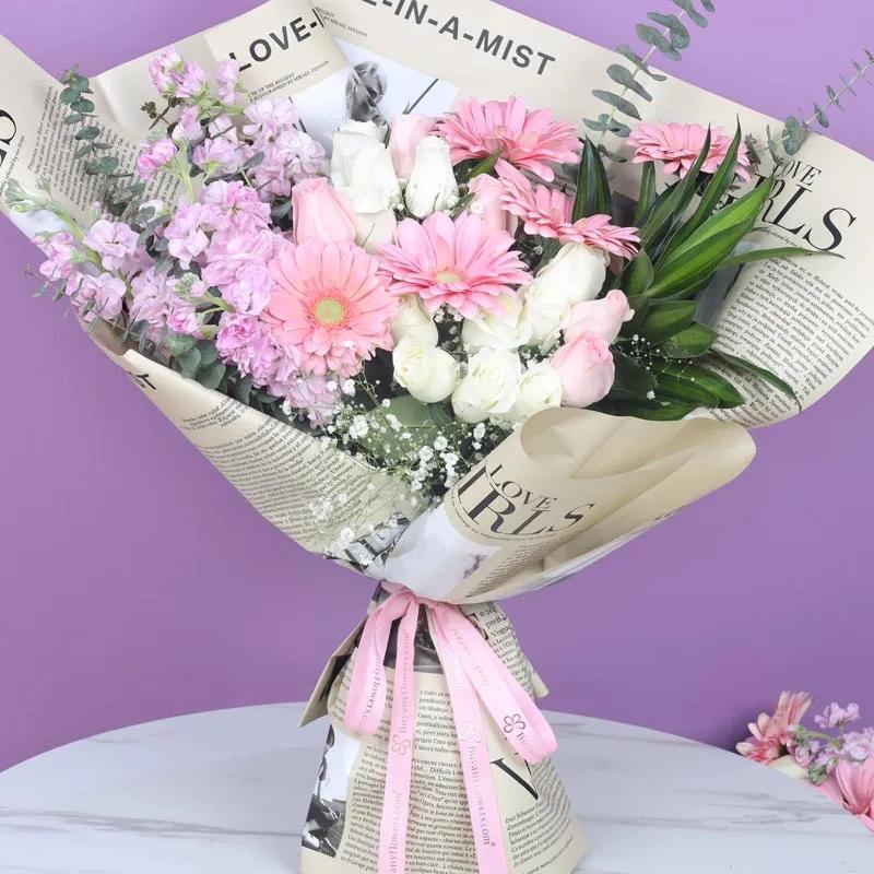 Pastel Gesture Flower Bouquet thumbnail 2