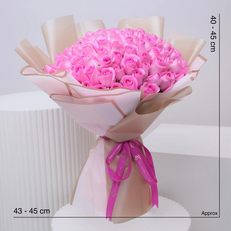 101 Pink Roses Bouquet thumbnail 5