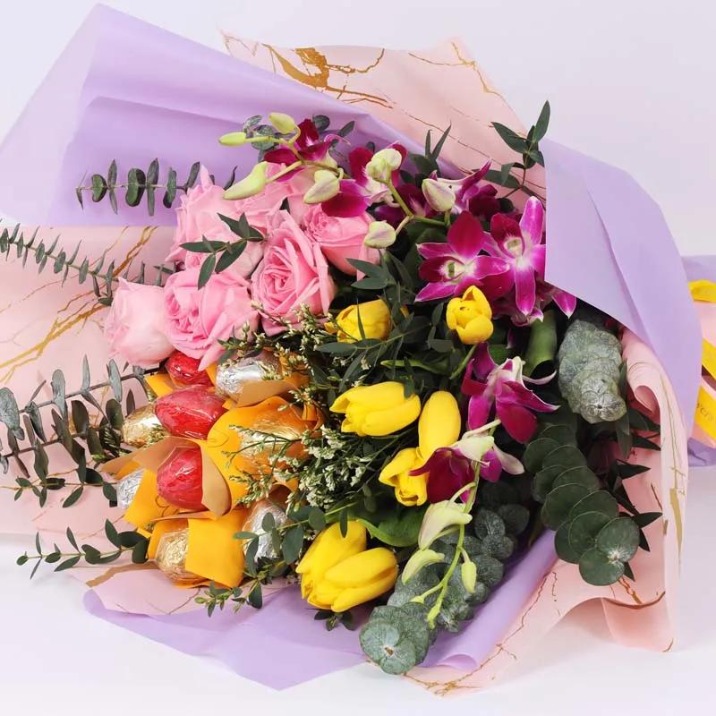 Easter Eggs chocolate and Flower Bouquet - Chocolates gift from Buy Any Flowers Dubai in Al Quoz Industrial Area 4, Dubai, UAE - image 4