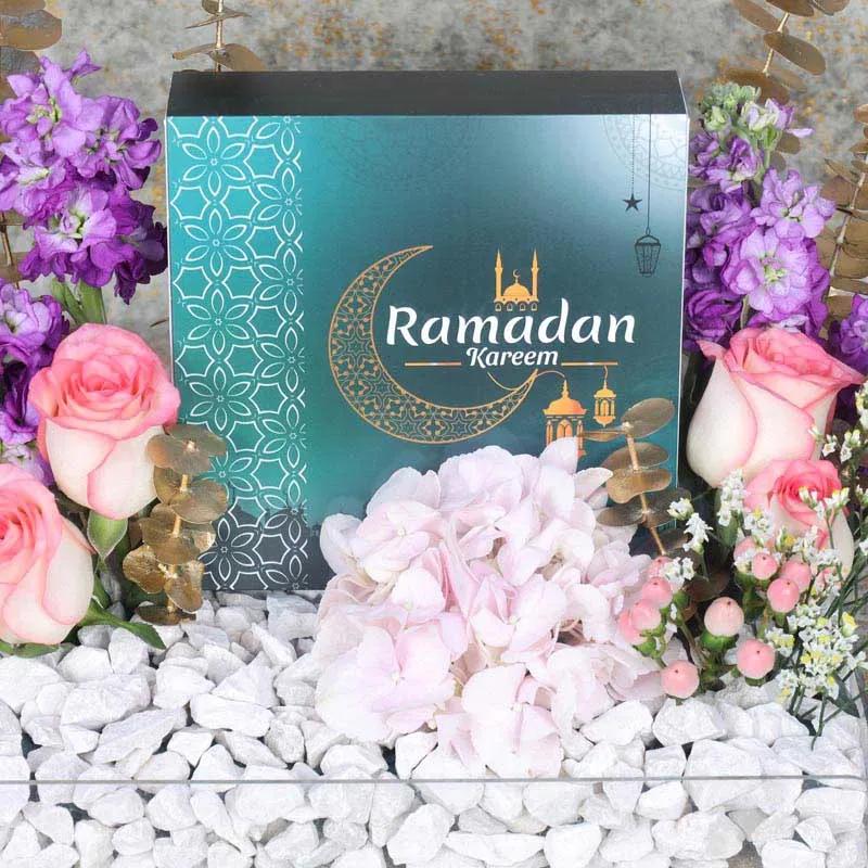 Ramadan Flower Chocolate Tray Green thumbnail 2