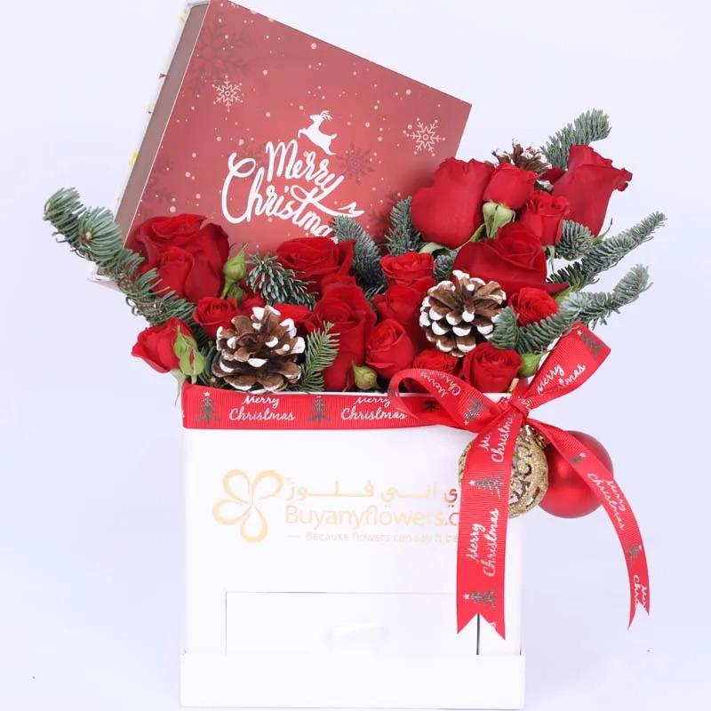 Floral Choco Christmas Wishes Red thumbnail 2