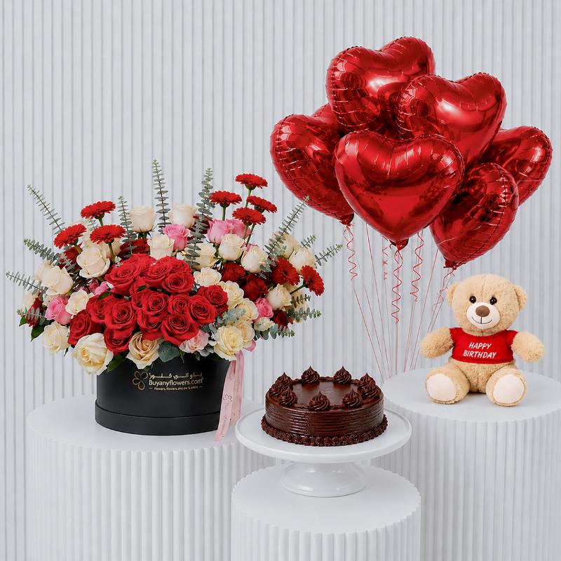 Floral Wonder Birthday Gift Bundle - Gift Sets gift from Buy Any Flowers Dubai in Al Quoz Industrial Area 4, Dubai, UAE