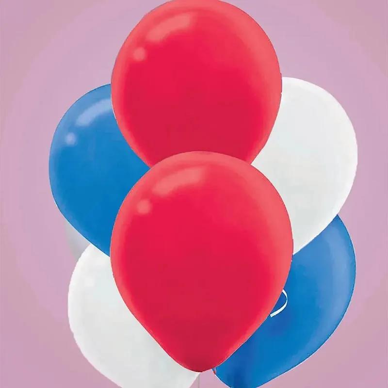 Blue White N Red Helium Balloons 12 Pcs thumbnail 2