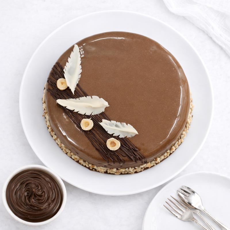Yummy Chocolate Hazelnut Cake 4 Portion - Cakes gift from Buy Any Flowers Dubai in Al Quoz Industrial Area 4, Dubai, UAE - image 3
