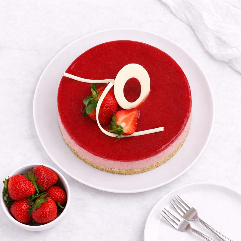 Classic Strawberry Cheesecake 4 Portion - Cakes gift from Buy Any Flowers Dubai in Al Quoz Industrial Area 4, Dubai, UAE - image 2