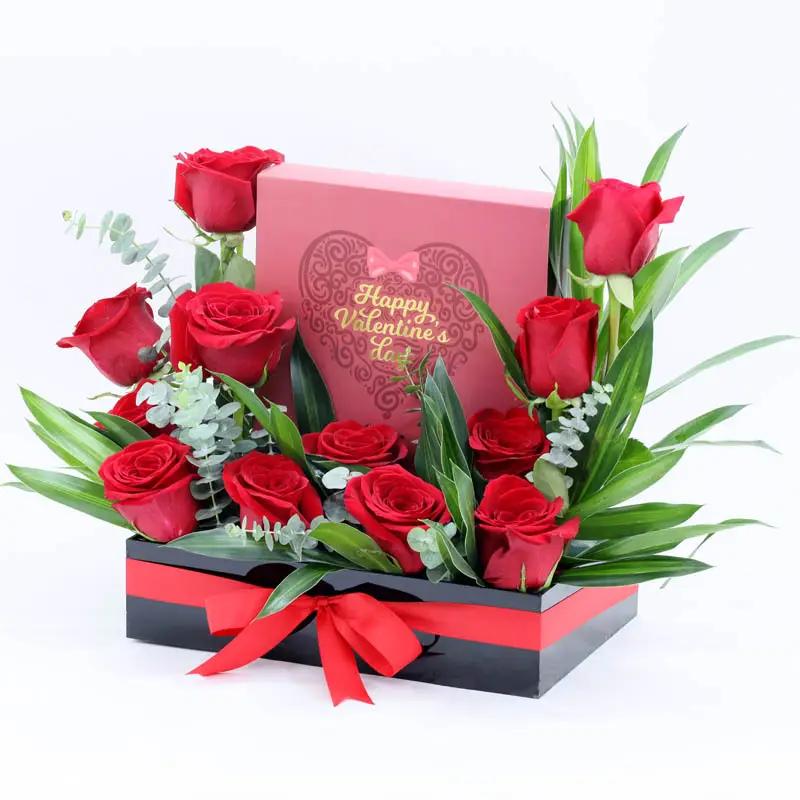 Valentine Red Roses and Chocolate Arrangement thumbnail 4