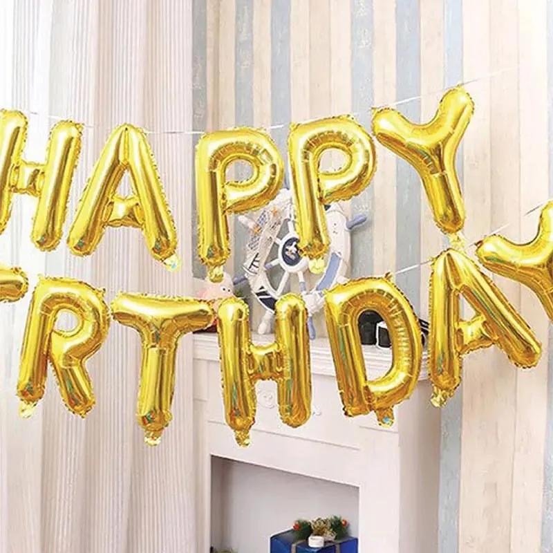 Happy Birthday Golden Letter Balloons thumbnail 3