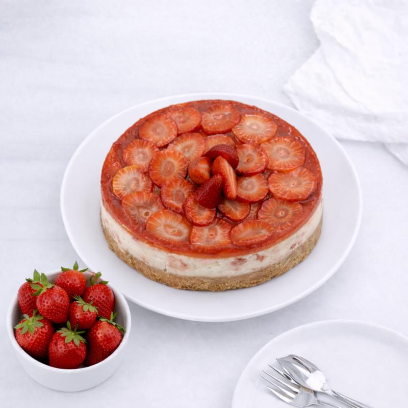 Delicious Strawberry Cheesecake 4 Portion - Cakes gift from Buy Any Flowers Dubai in Al Quoz Industrial Area 4, Dubai, UAE - image 2