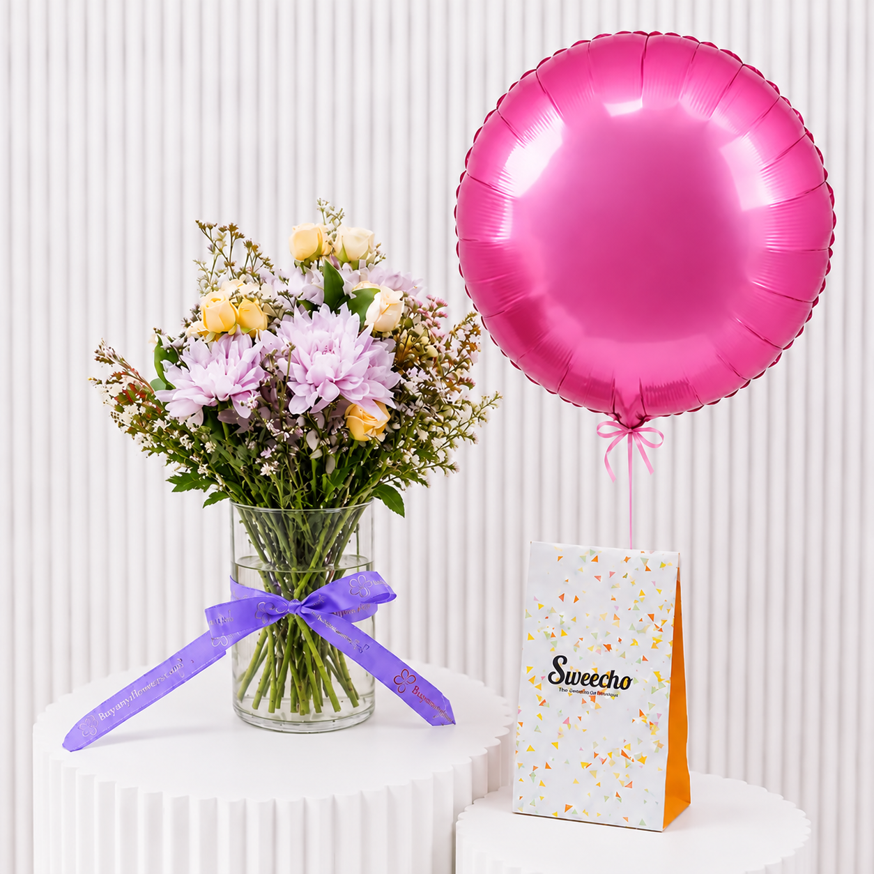 Peach Glow with Chocolate and Balloon in Dubai