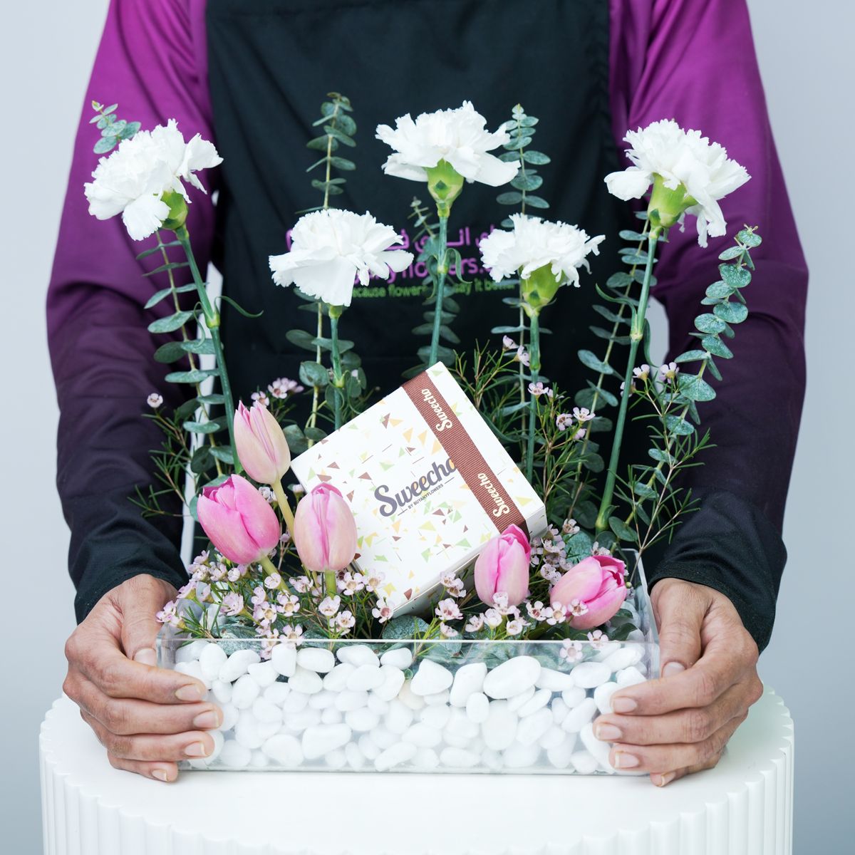 Soft Flower and Chocolate Arrangement - Chocolates gift from Buy Any Flowers Dubai in Al Quoz Industrial Area 4, Dubai, UAE - image 2