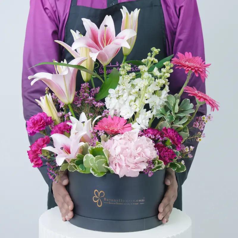 Pink Velvet Bloom Box Trio - Gift Sets gift from Buy Any Flowers Dubai in Al Quoz Industrial Area 4, Dubai, UAE - image 2