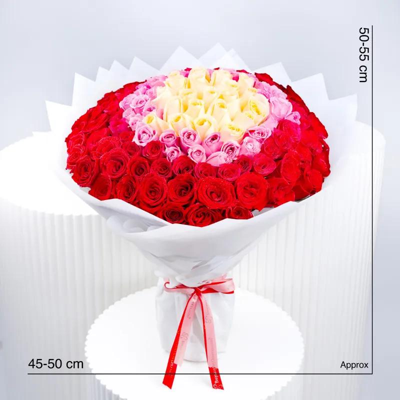 Garden of Love 151 Roses Bouquet - Flowers gift from Buy Any Flowers Dubai in Al Quoz Industrial Area 4, Dubai, UAE - image 4