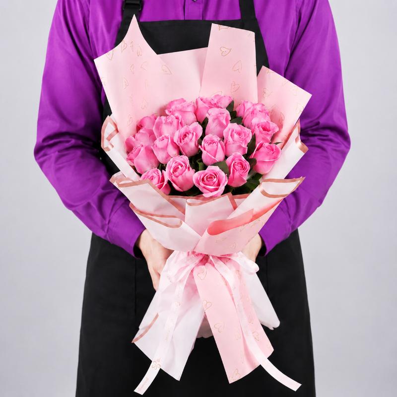 Pink Beauty 21 Roses - Flowers gift from Buy Any Flowers Dubai in Al Quoz Industrial Area 4, Dubai, UAE - image 3