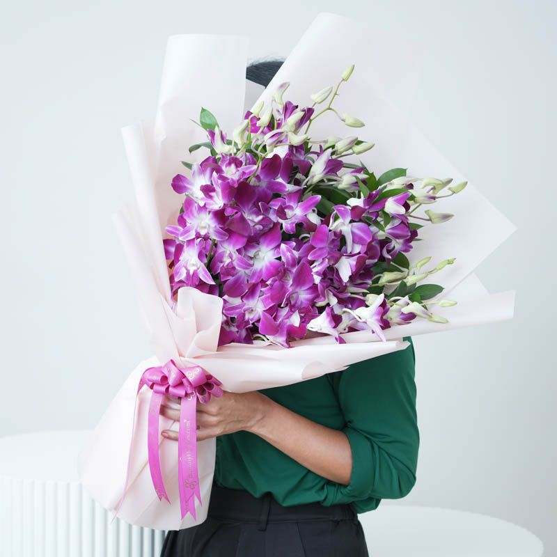 Purple Orchid Bouquet thumbnail 2