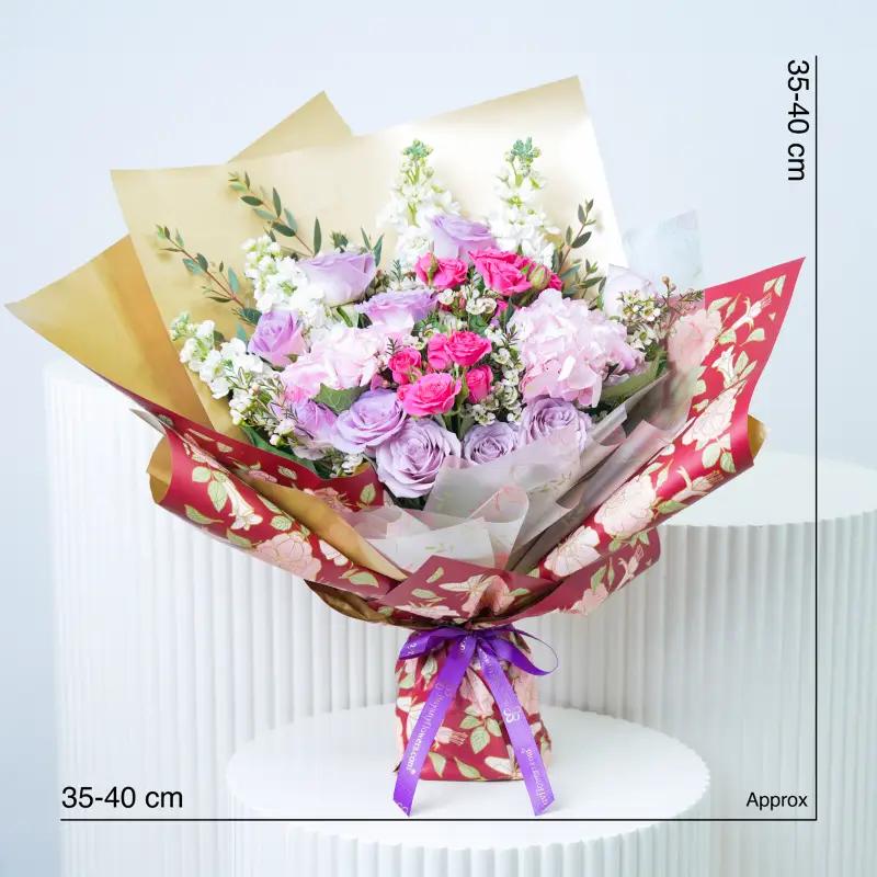 Royal Blush Bouquet With Teddy - Gift Sets gift from Buy Any Flowers Dubai in Al Quoz Industrial Area 4, Dubai, UAE - image 3