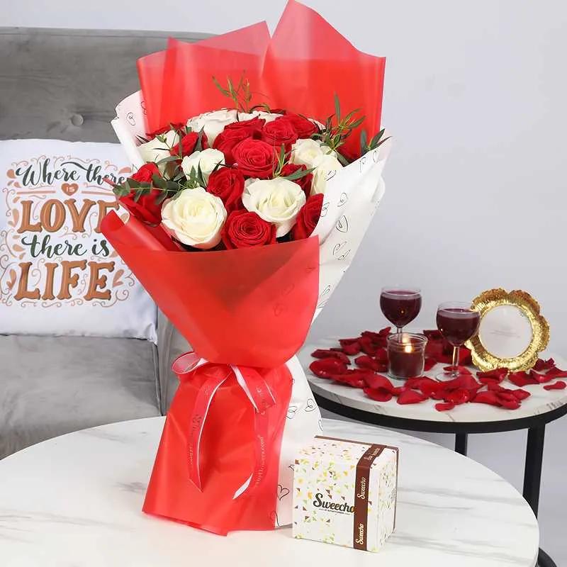 Red and White Beauty and Sweecho Chocolates 250gm