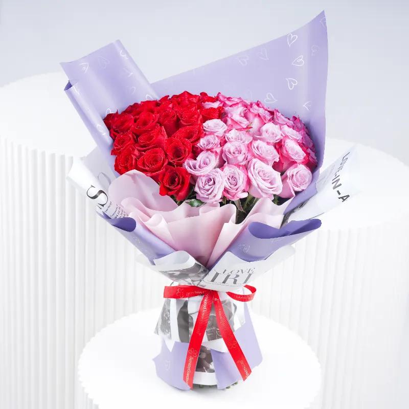 My Queen 51 Roses Bouquet and I Love You Teddy - Gift Sets gift from Buy Any Flowers Dubai in Al Quoz Industrial Area 4, Dubai, UAE - image 3