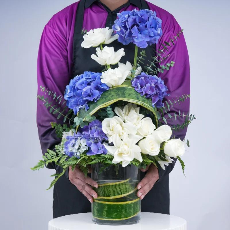 Blue Bliss Flower Arrangement - Flowers gift from Buy Any Flowers Dubai in Al Quoz Industrial Area 4, Dubai, UAE - image 3