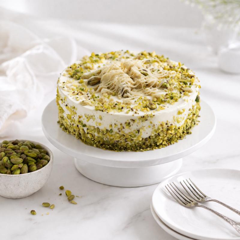 Delicious Tahini Pistachio Halawa Cake 4 Portion in Dubai
