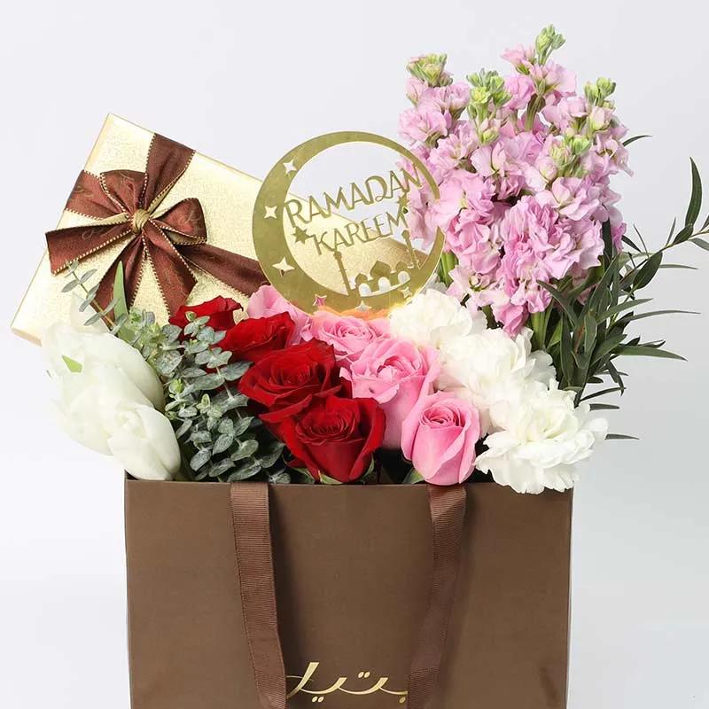 Ramadan Floral Row Bateel Dates Arrangement - Flowers gift from Buy Any Flowers Dubai in Al Quoz Industrial Area 4, Dubai, UAE - image 2