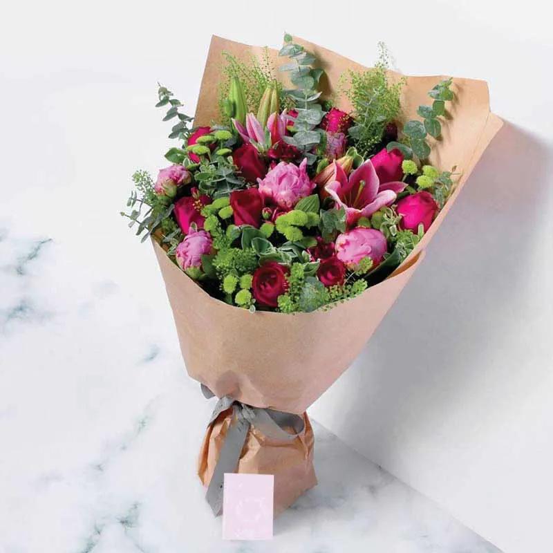 Attraction Peonies and Mix Flower Bouquet - Flowers gift from Buy Any Flowers Dubai in Al Quoz Industrial Area 4, Dubai, UAE