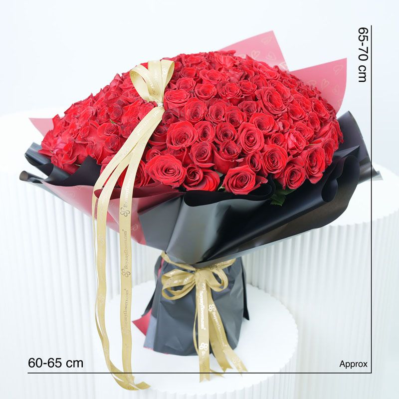 Soulmate 201 Red Roses Bouquet thumbnail 4