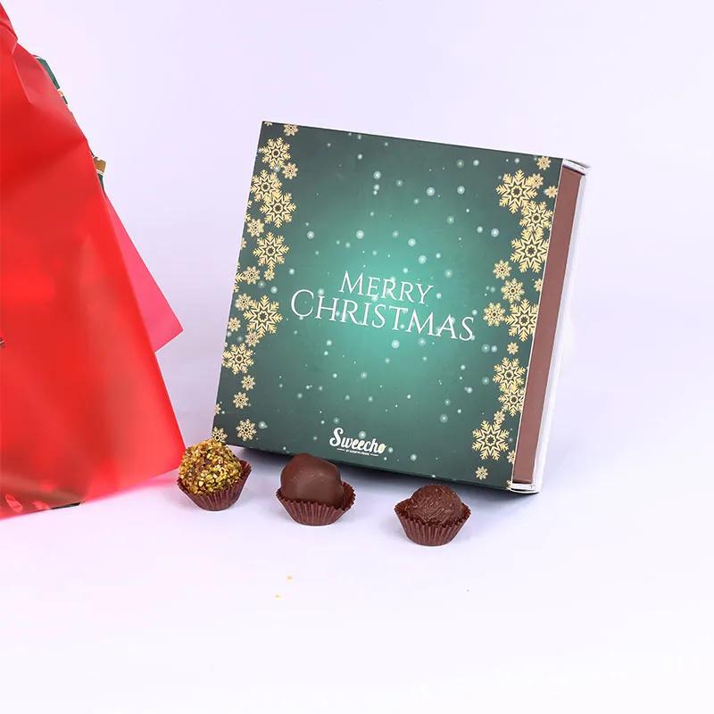 Holiday Wishes Flower Bouquet and Chocolates thumbnail 3