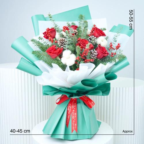 Christmas Forest Elegance Bouquet - Flowers gift from Buy Any Flowers Dubai in Al Quoz Industrial Area 4, Dubai, UAE - image 4