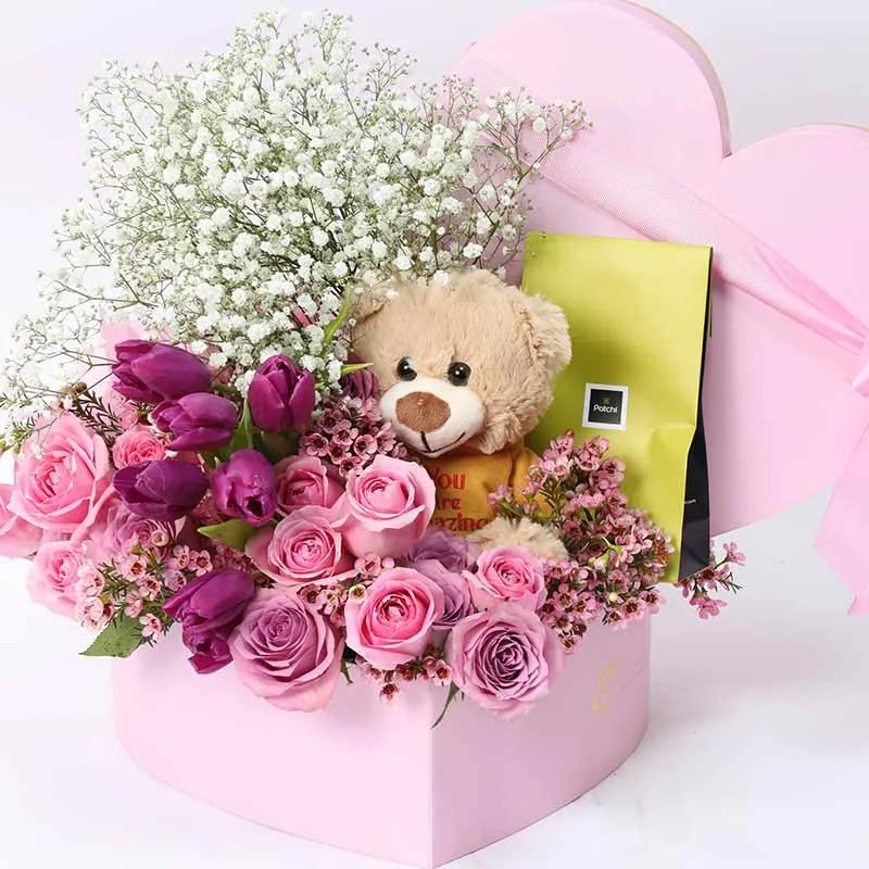 Soft Heart Flower Patchi and Teddy thumbnail 2