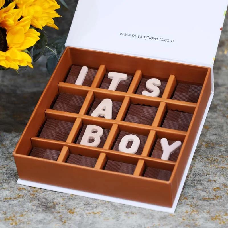 Welcome Baby Boy Flower Vase and Chocolates - Flowers gift from Buy Any Flowers Dubai in Al Quoz Industrial Area 4, Dubai, UAE - image 3