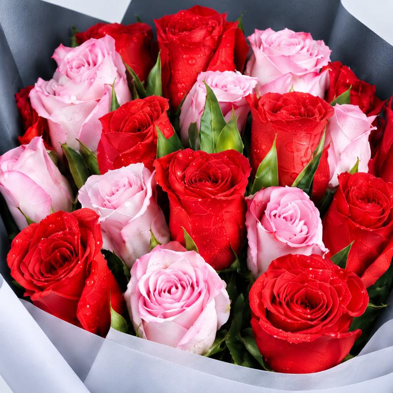 My Queen 21 Roses Bouquet and I Love You Teddy - Gift Sets gift from Buy Any Flowers Dubai in Al Quoz Industrial Area 4, Dubai, UAE - image 2