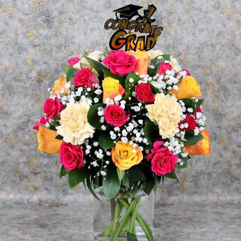 Congrats Grad Flower Arrangement - Flowers gift from Buy Any Flowers Dubai in Al Quoz Industrial Area 4, Dubai, UAE - image 2