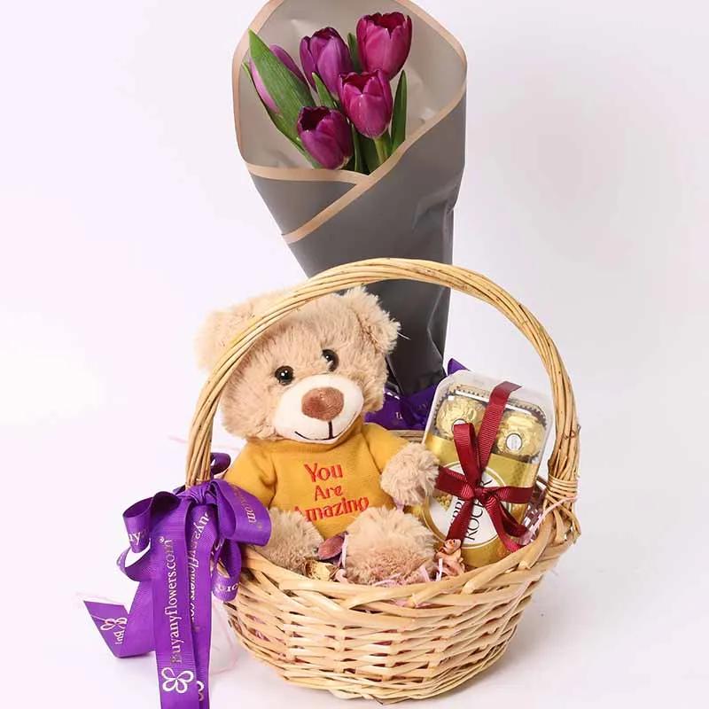 Amazing Choco Floral Gift Basket thumbnail 2