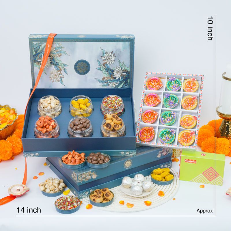 Exclusive Diwali Festive Hamper – Traditional Dry Fruits, Sweet With Diya Set thumbnail 4