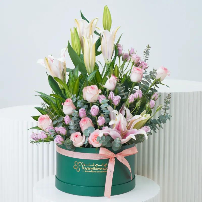 Enchanted Bloom Box - Flowers gift from Buy Any Flowers Dubai in Al Quoz Industrial Area 4, Dubai, UAE