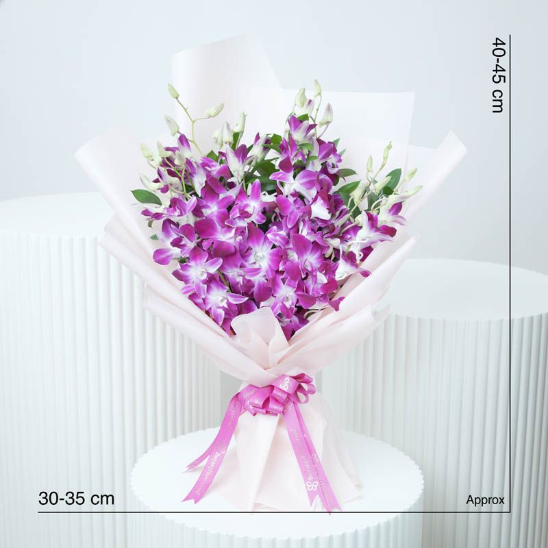 Purple Orchid Bouquet thumbnail 4