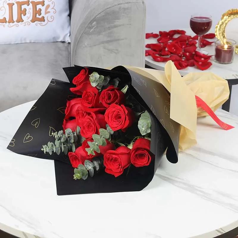 Cute Love 11 Red Roses Bouquet thumbnail 2