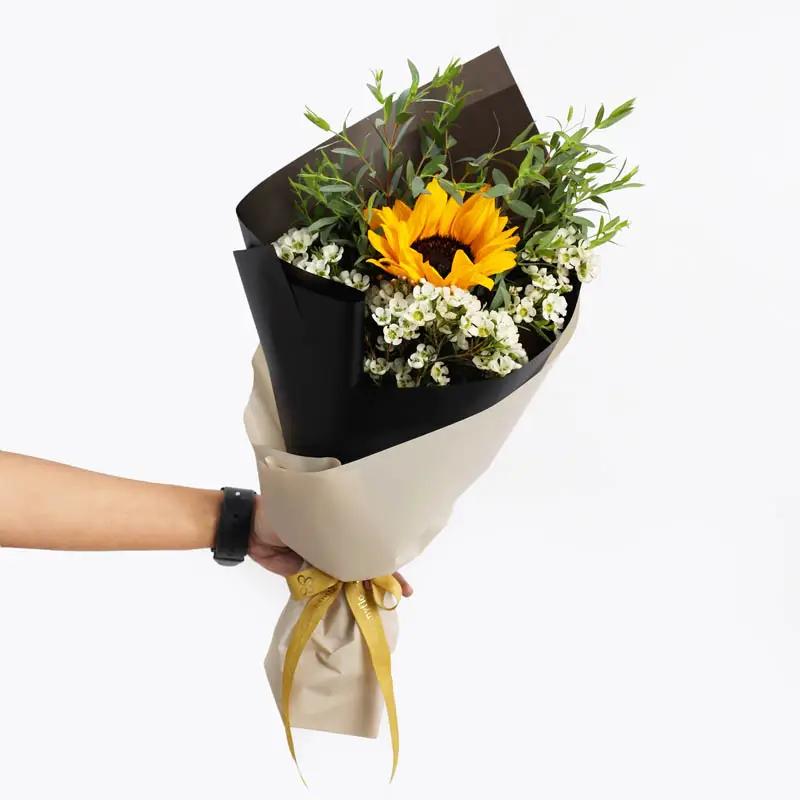 Sunny Single Sunflower Bouquet - Flowers gift from Buy Any Flowers Dubai in Al Quoz Industrial Area 4, Dubai, UAE