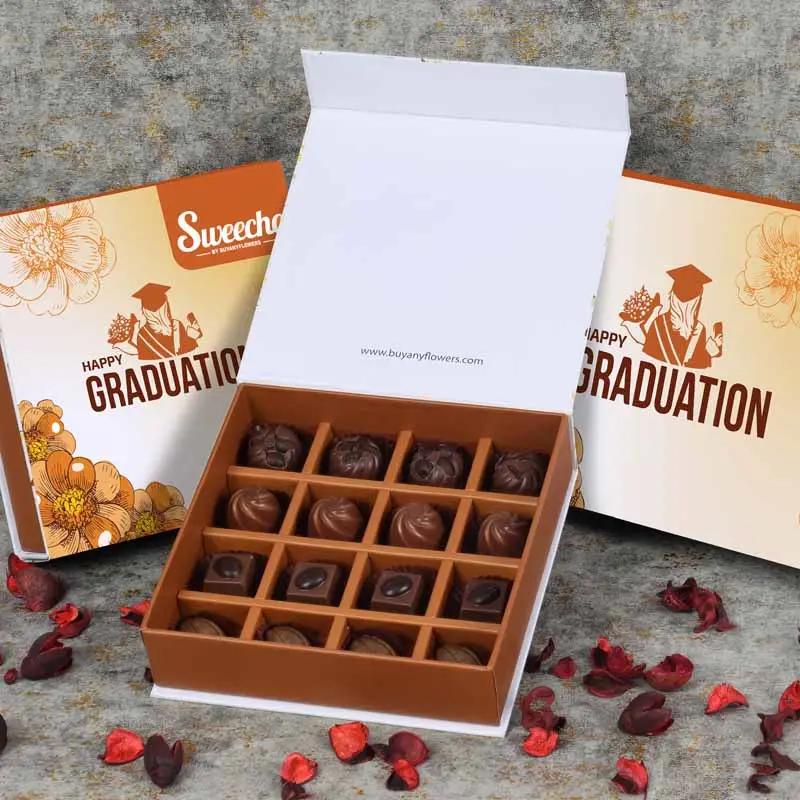 Graduation Premium Assorted Chocolates 16 Pcs By Sweecho