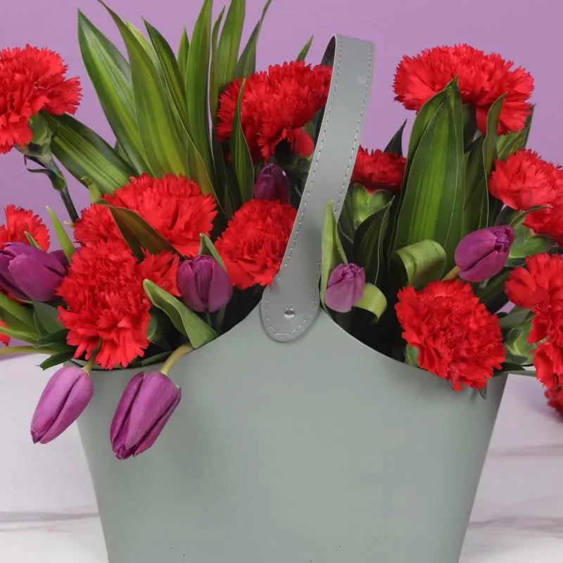 Red and Purple Flower Bag thumbnail 3