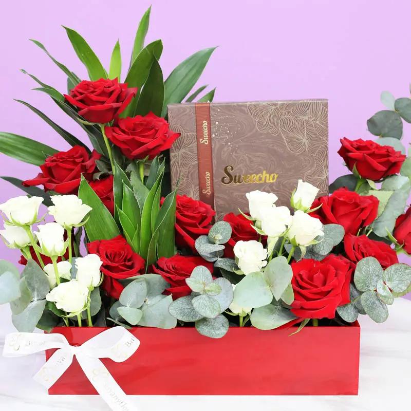 Scarlet Chocolate Flower Arrangement thumbnail 2