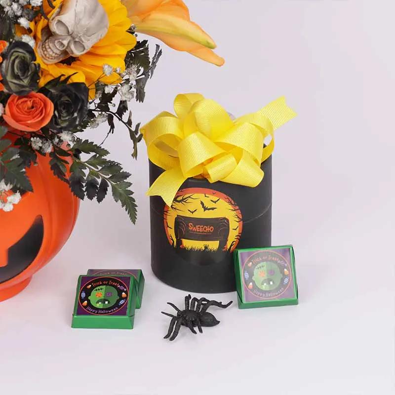 Evil Pumpkin Flowers and Halloween Chocolates Box thumbnail 4