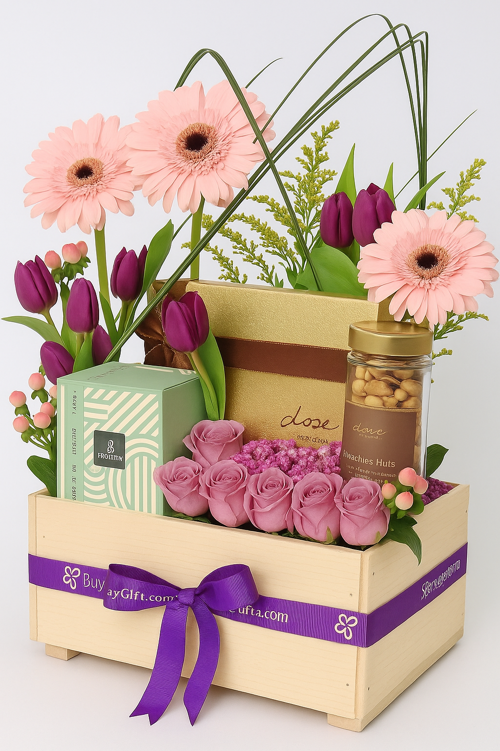 Blessing Bateel and Patchi Floral Hamper thumbnail 2