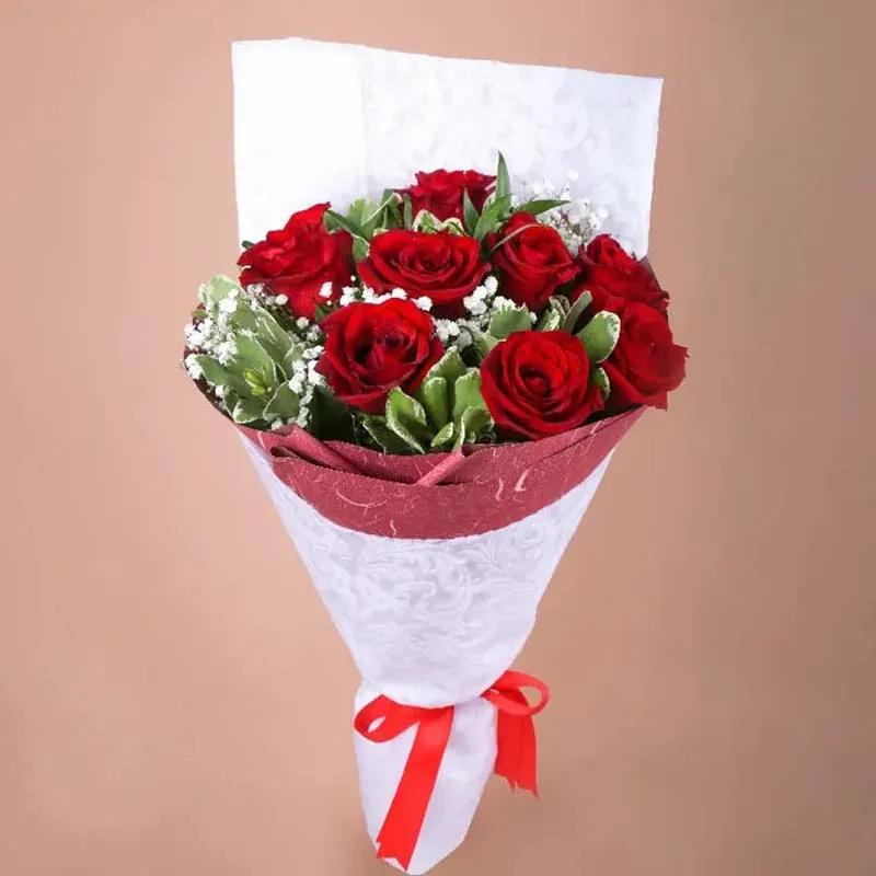 Passionate 11 Red Roses Bouquet - Flowers gift from Buy Any Flowers Dubai in Al Quoz Industrial Area 4, Dubai, UAE