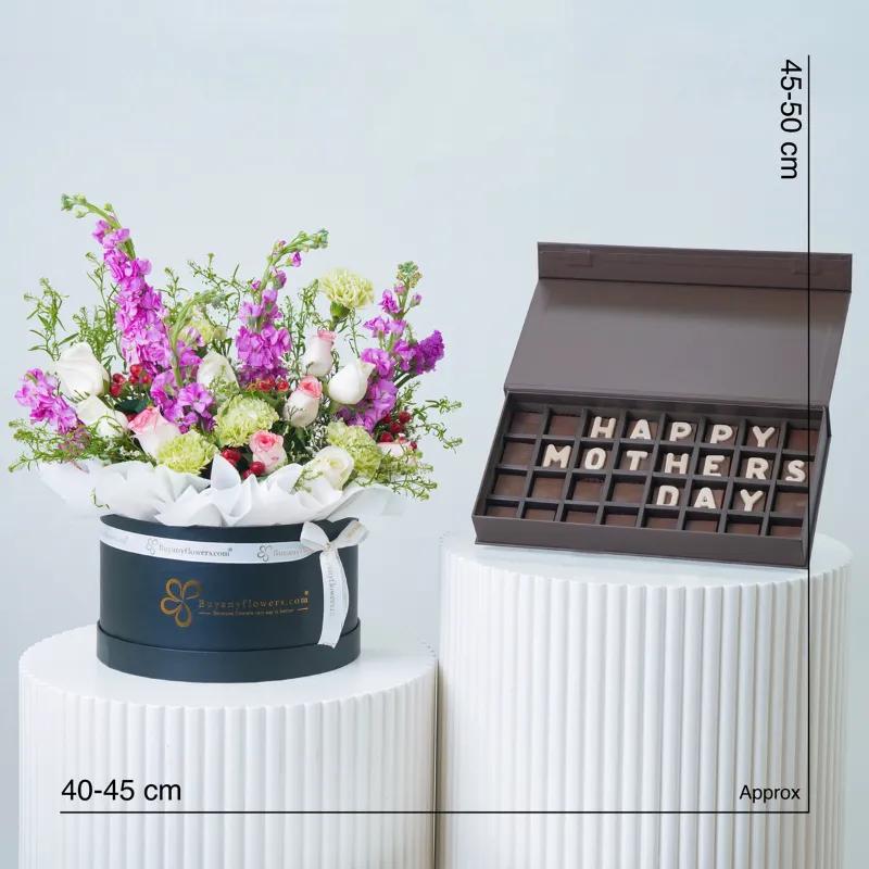 Happiness Bloom Box With Chocolate - Gift Sets gift from Buy Any Flowers Dubai in Al Quoz Industrial Area 4, Dubai, UAE - image 4
