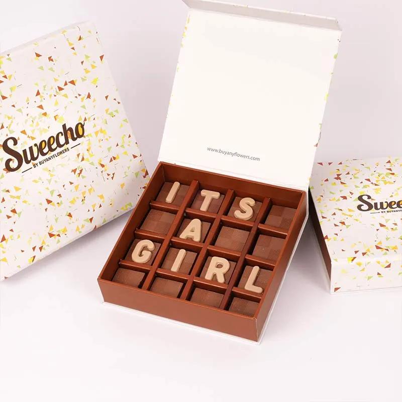 Its a Girl Chocolates By Sweecho - Chocolates gift from Buy Any Flowers Dubai in Al Quoz Industrial Area 4, Dubai, UAE